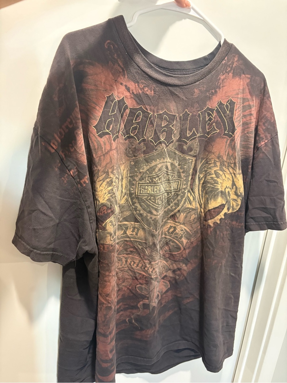 Harley-Davidson Black and Brown Gradient Graphic Tee